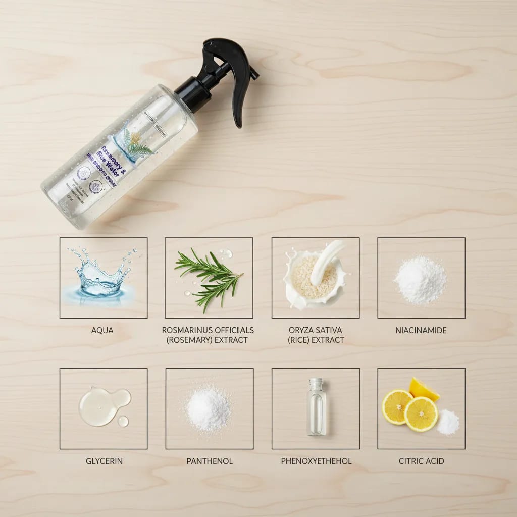 Rosemary Rice Water Hair Spray